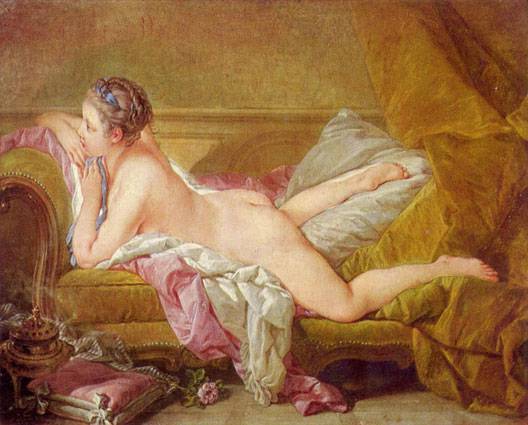"Jeune fille allongée" (Marie-Louise O'Murphy) par Boucher (1752)