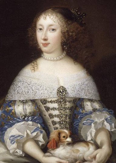 Henriette-Anne d'Angleterre avec sa chienne Mimi, par Pierre Mignard (en 1661)
