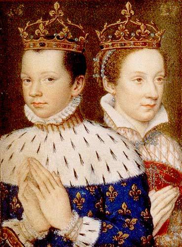 François II et Marie Stuart, d'après François Clouet (Livre d'Heures de Catherine de Médicis)