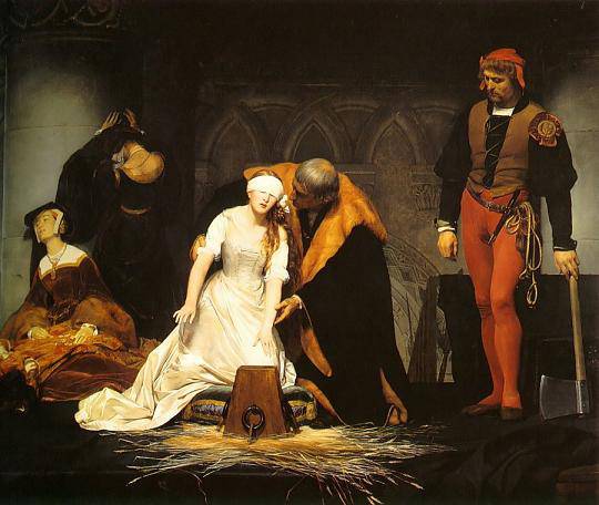 L'exécution de Jane Grey par Paul Delaroche, en 1833