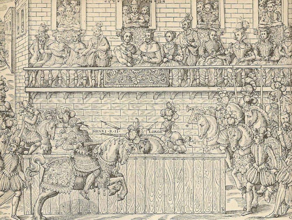 L'accident d'Henri II lors de la joute l'opposant à Gabriel de Lorges (comte de Montgomery)