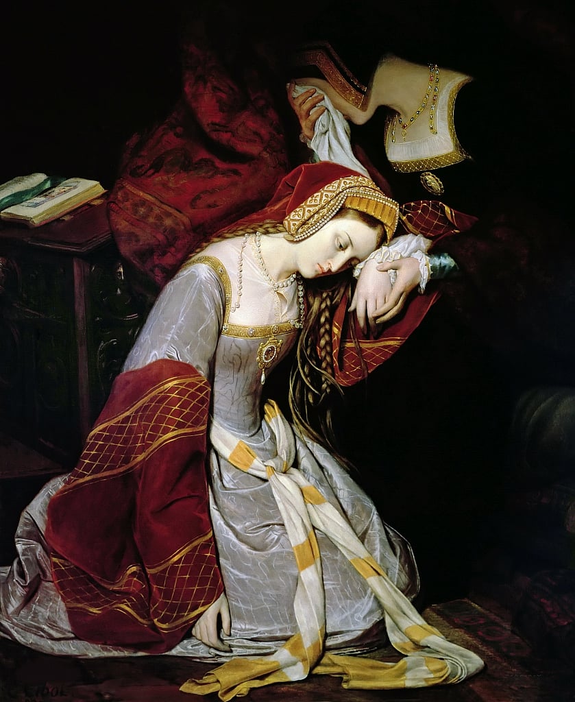 Anne Boleyn à la Tour de Londres, par Edouard Cibot (1835)