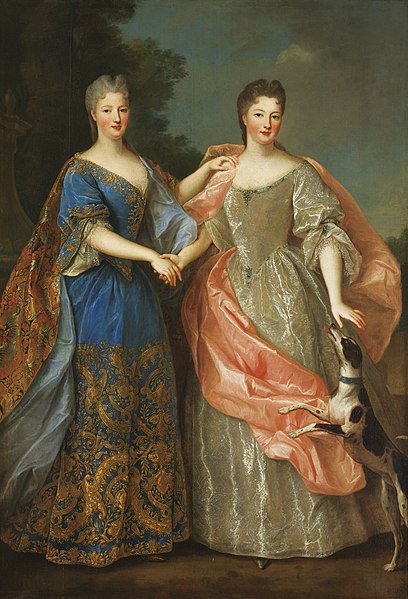 Louise-Françoise et Françoise-Marie de Bourbon, par l'atelier de Pierre Gobert (XVIIIe siècle)