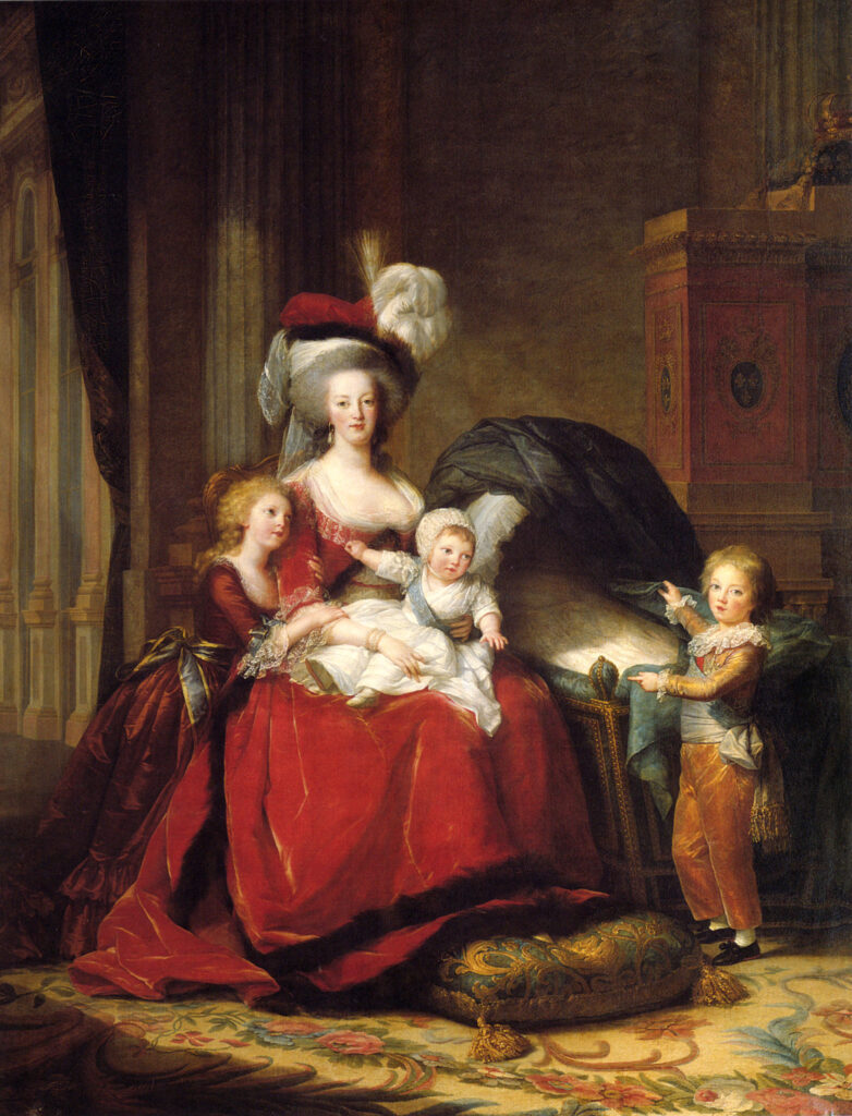 Marie-Antoinette et ses enfants, par Élisabeth-Louise Vigée Lebrun (1786-1787)
