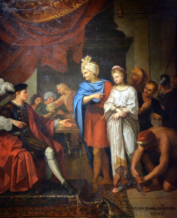 Sainte Bathilde vendue à Erchinoal, par Guy-Louis Vernansal (1700)