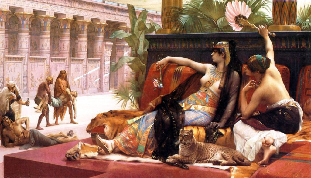 "Cléopâtre essayant des poisons sur des condamnés à mort" par Alexandre Cabanel (1887)