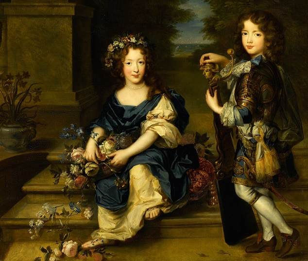 Mademoiselle de Blois et le comte de Vermandois en 1673, par Louis-Edouard Rioult