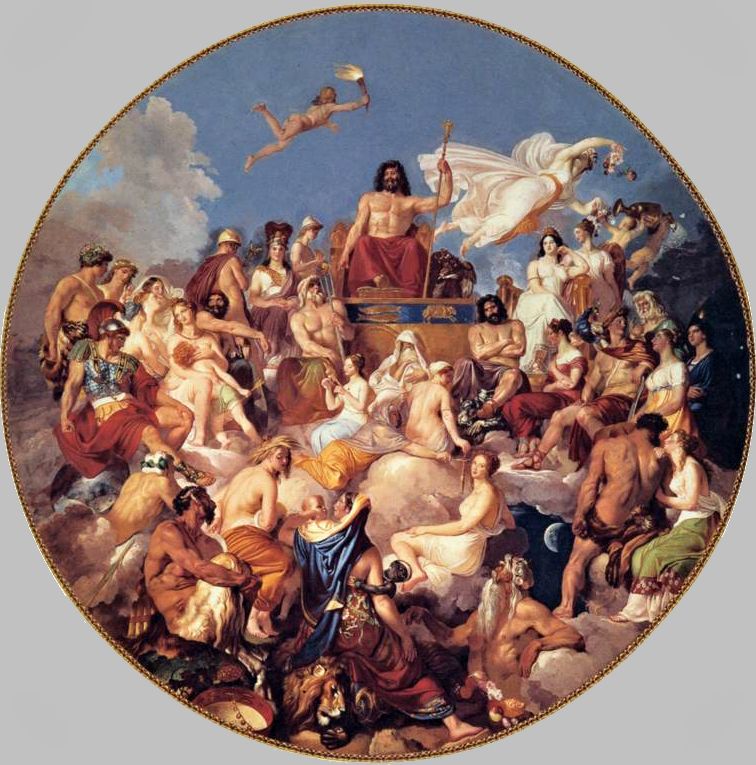 "Le Concile des dieux", par Luigi Sabatelli (XIXe siècle)