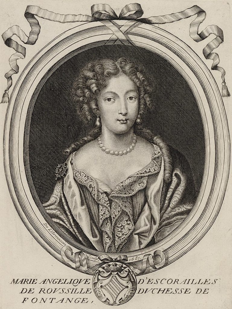 Marie-Angélique de Fontanges (gravure de Nicolas de Larmessin, 1687)