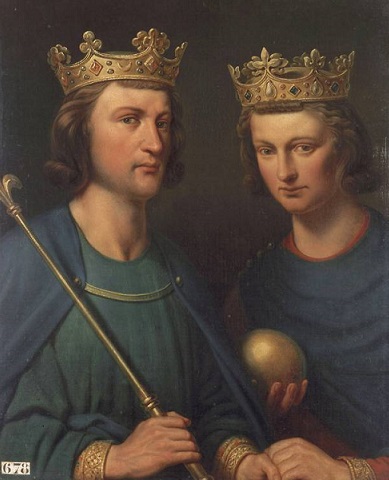 Louis III et Carloman, par Charles de Steuben (1837)