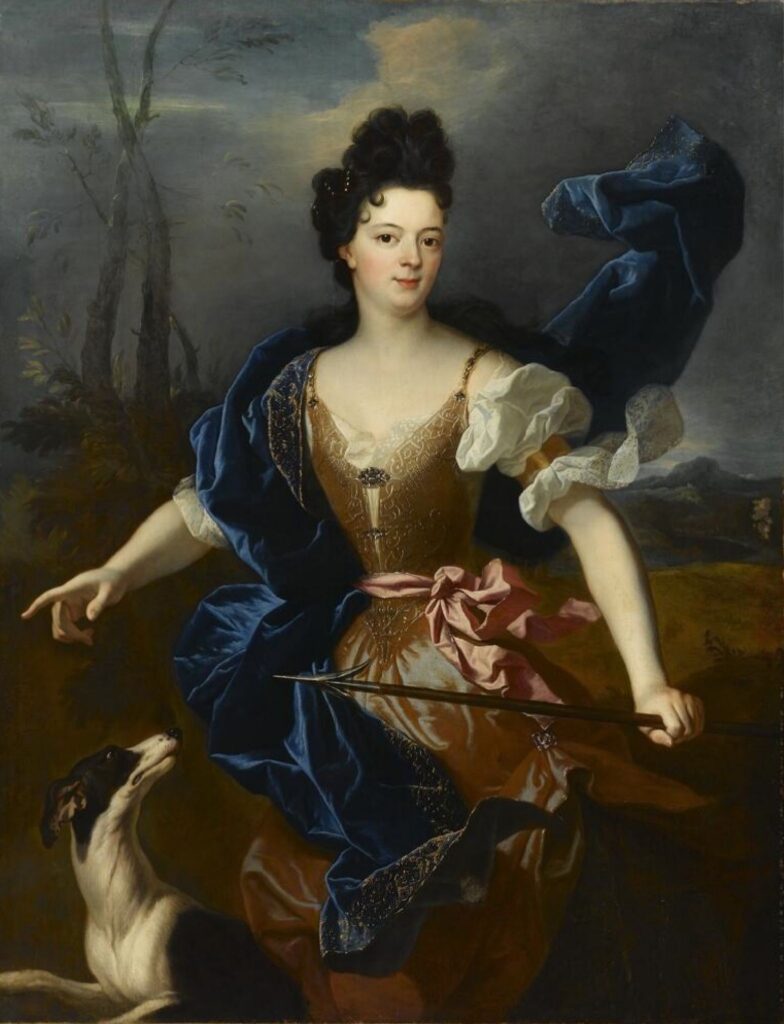 La duchesse de Choiseul, en Diane, par Jean-Baptiste Oudry (posthume, 1704)