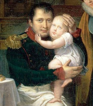 Napoléon Ier et son fils, 1812 (détail du tableau d'Alexandre Menjaud)