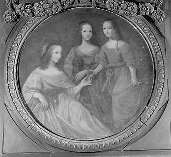 Trois des sœurs Rochechouart de Mortemart (Gabrielle, Marie-Madeleine et Françoise), anonyme, XVIIe siècle (château du Bouchet)