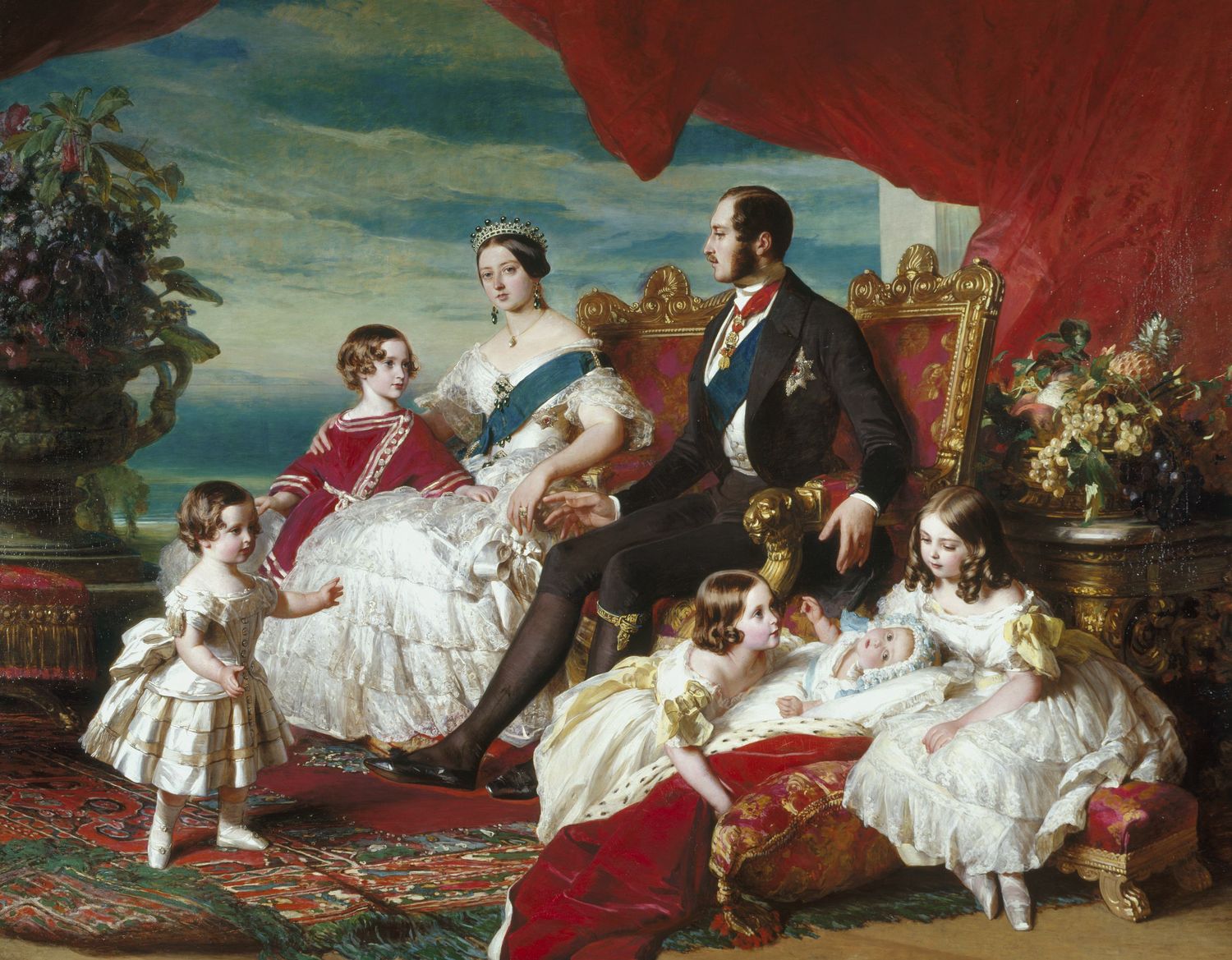 Victoria Ire, le prince Albert et leurs enfants, par Franz Xaver Winterhalt (en 1846)