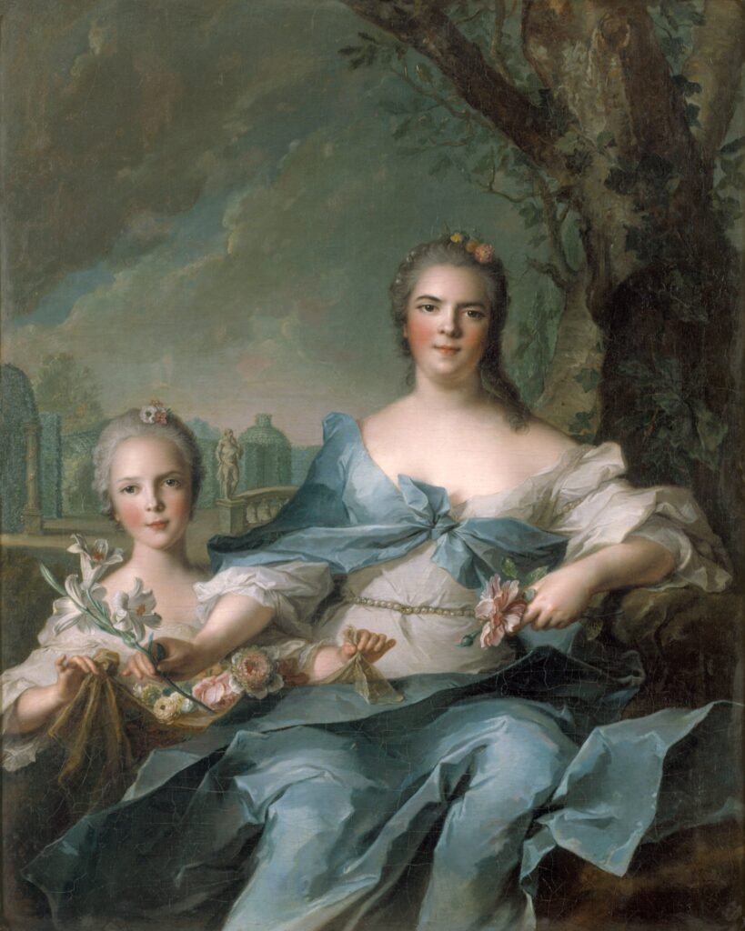 Isabelle de Bourbon-Parme et sa mère, par Jean-Marc Nattier (1750)