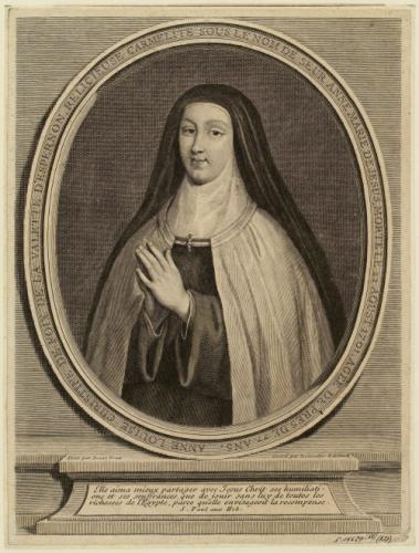 Anne-Louise de Nogaret, devenue Sœur Anne Marie de Jésus (estampe du XVIIe siècle)