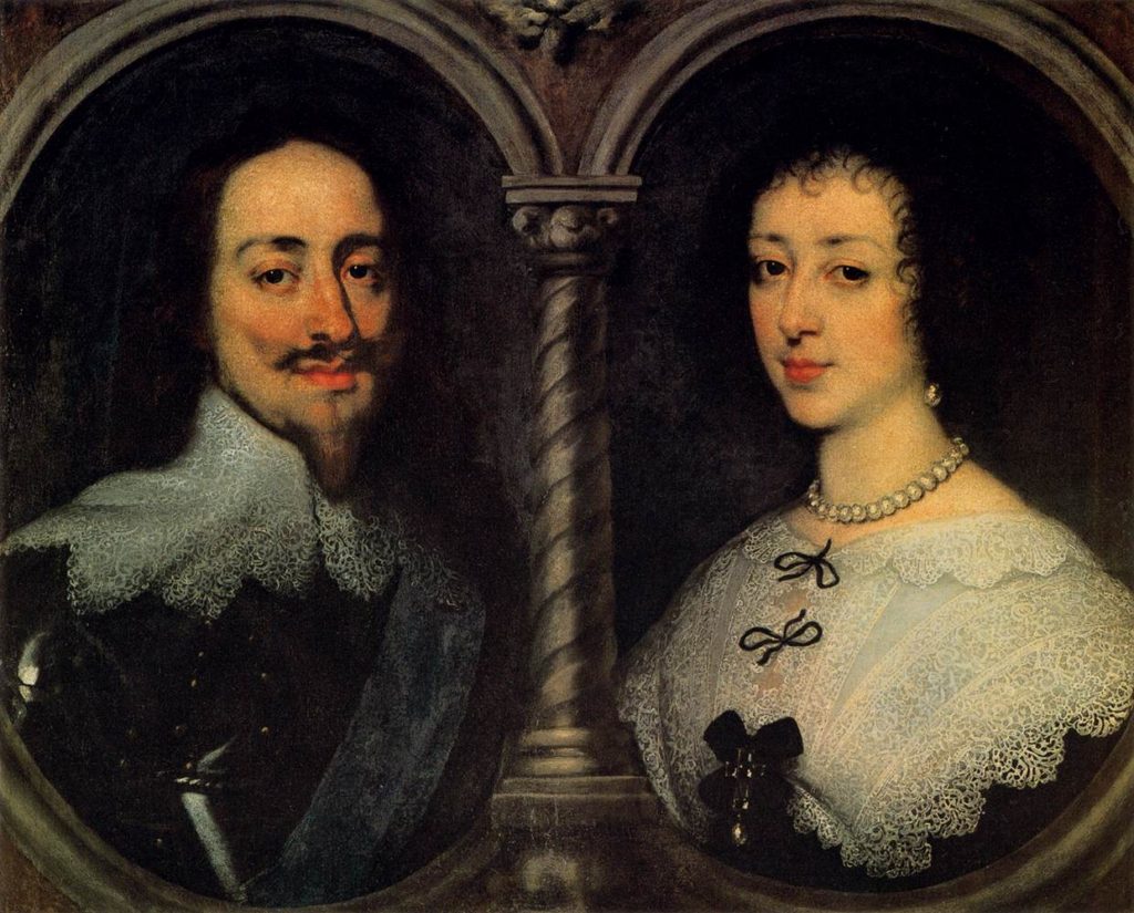 les parents d'Henriette : Charles Ier et Henriette-Marie de France, par Anthony Van Dyck ( 1632)
