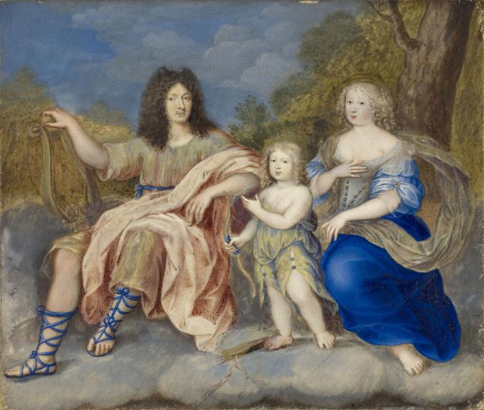 Louis XIV, Marie Thérèse d'Autriche et le Dauphin (anonyme, 1662)