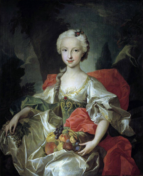 Marie-Thérèse-Raphaëlle de Bourbon-Espagne, mère de la Petite Madame (par Michel Van Loo)