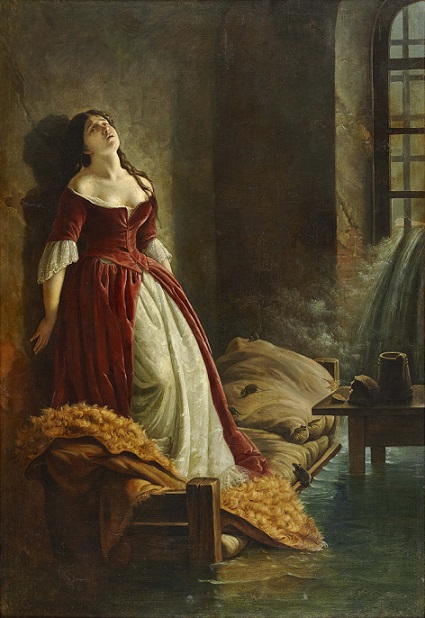 "La légende de la mort de la Tarakanova, lors d'une inondation", par Constantin Flavitski (1864)