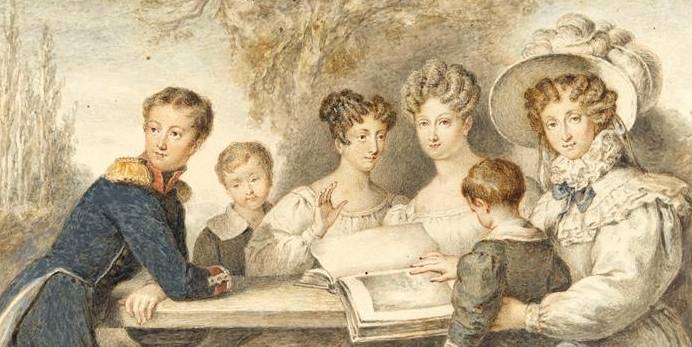 Marie-Amélie et ses enfants, par Alexandre-Evariste Fragonard