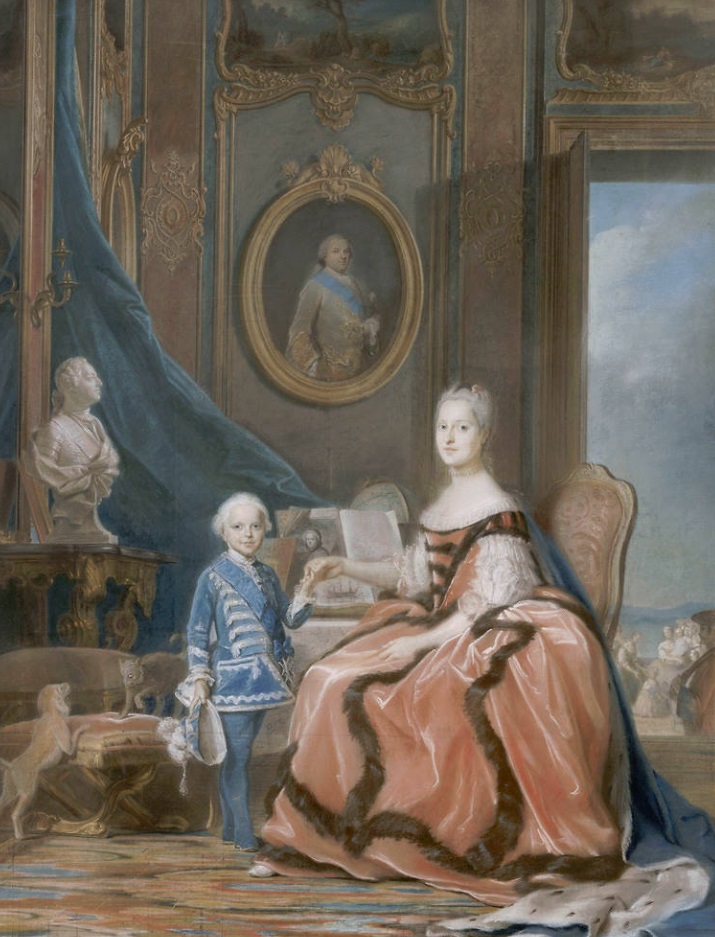 Marie-Josèphe de Saxe et le duc de Bourgogne, par Maurice-Quentin de La Tour (1761)