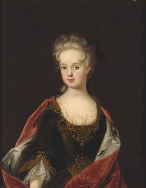 Marie Leszczyncka à l'âge de 9 ans, par Johan Starbus (1712)