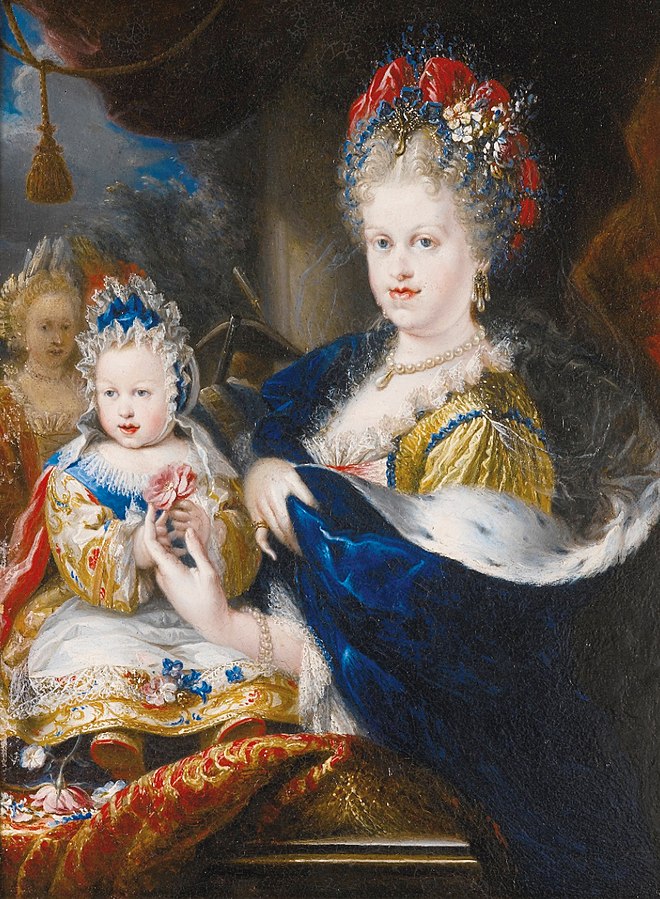 Marie-Louise et son fils aîné, par Miguel Jacinto Melendez (1708)