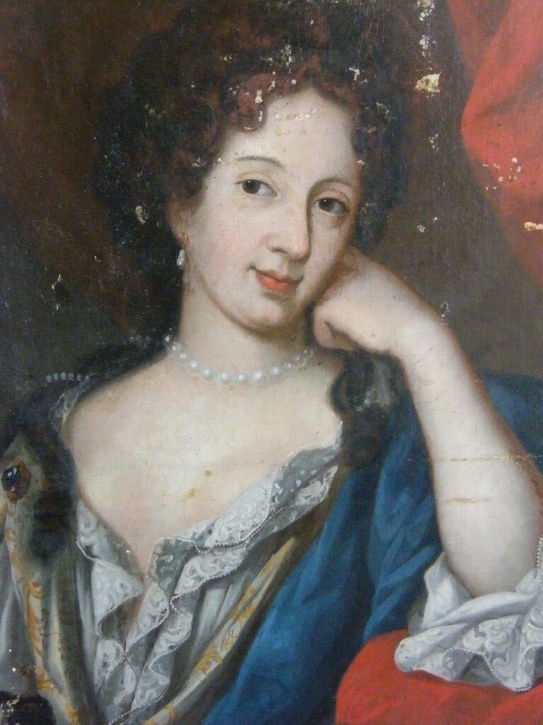 Portait présumé de Marie-Angélique de Scorailles, attribué à Elisabeth Sophie Cheron (collection privée du Baron M.H de A)