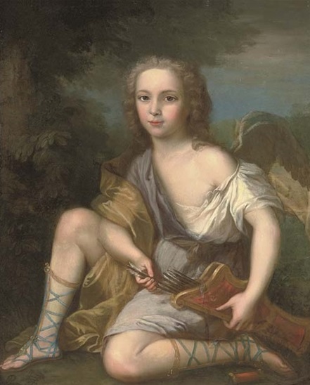 Charles de Bourbon "en cupidon", par François-Hubert Drouais (vers 1695)