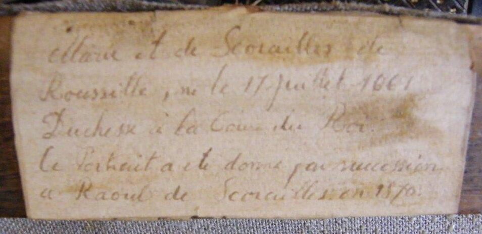 Etiquette du châssis (collection privée du Baron M.H de A) 