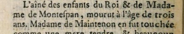 Extrait des Souvenirs de Mme de Caylus (édition de 1778)