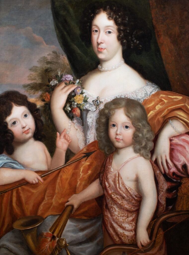 Mme de Montespan, le duc du Maine et le comte de Vexin, par l'atelier de Mignard (XVIIe siècle)