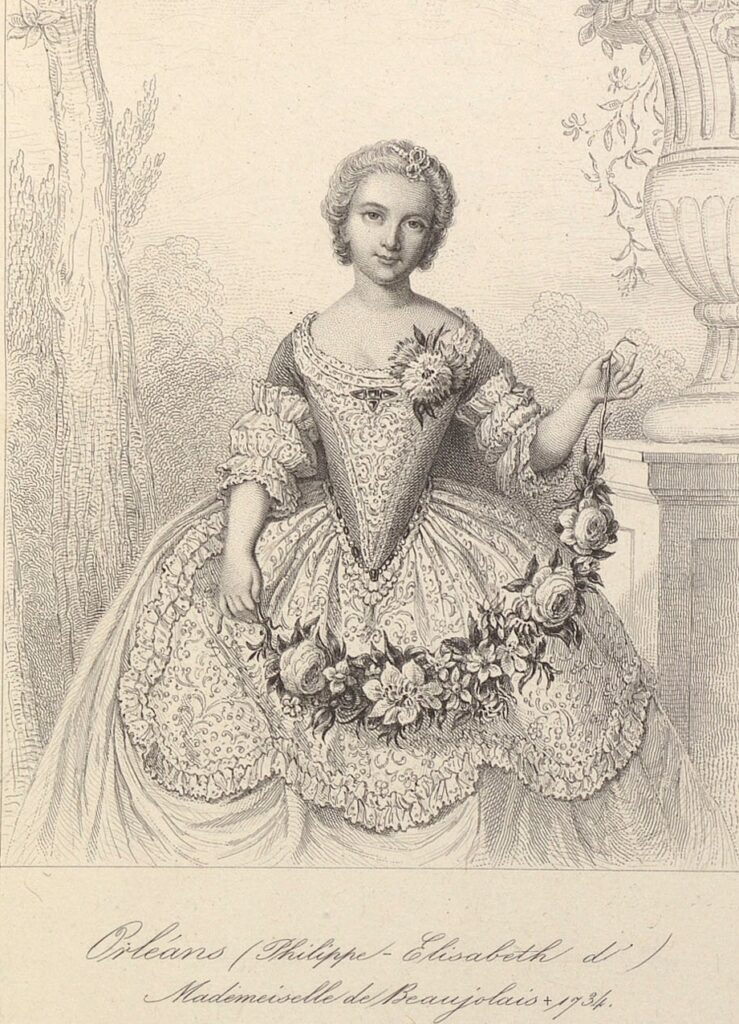 Philippe-Elisabeth d'Orléans (d'après Nattier), par Charles Gavard ( lithographie du XIXe siècle)