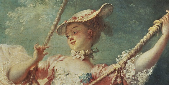 Fragonard nous montre une jeune femme amusée par la situation, complice de son amant