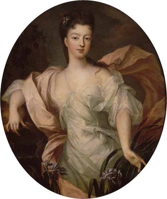 Louise-Diane d'Orléans "en déesse Iris", par Pierre Gobert (vers 1730)